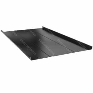 Roofing panels with stiffening ribs